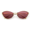 Womens Metal Rim Cat Eye Breezy Casual Fashion Sunglasses