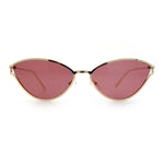 Womens Metal Rim Cat Eye Breezy Casual Fashion Sunglasses