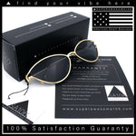 Womens Metal Rim Cat Eye Breezy Casual Fashion Sunglasses