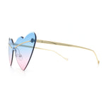 Womens Oversized Shield Cat Eye Heart Shape Flirty Sunglasses