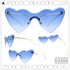 Womens Oversized Shield Cat Eye Heart Shape Flirty Sunglasses