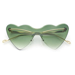 Womens Oversized Shield Cat Eye Heart Shape Flirty Sunglasses