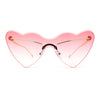 Womens Oversized Shield Cat Eye Heart Shape Flirty Sunglasses