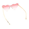 Womens Oversized Shield Cat Eye Heart Shape Flirty Sunglasses