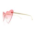 Womens Oversized Shield Cat Eye Heart Shape Flirty Sunglasses