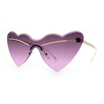 Womens Oversized Shield Cat Eye Heart Shape Flirty Sunglasses