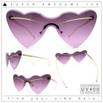 Womens Oversized Shield Cat Eye Heart Shape Flirty Sunglasses