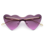 Womens Oversized Shield Cat Eye Heart Shape Flirty Sunglasses