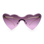 Womens Oversized Shield Cat Eye Heart Shape Flirty Sunglasses