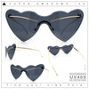 Womens Oversized Shield Cat Eye Heart Shape Flirty Sunglasses