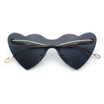Womens Oversized Shield Cat Eye Heart Shape Flirty Sunglasses