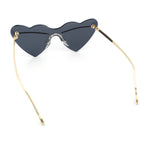 Womens Oversized Shield Cat Eye Heart Shape Flirty Sunglasses