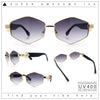 Womens Hipster Diamond Shape Luxury Fashion Metal Rim Sunglasses