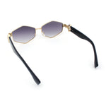 Womens Hipster Diamond Shape Luxury Fashion Metal Rim Sunglasses