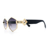 Womens Hipster Diamond Shape Luxury Fashion Metal Rim Sunglasses