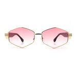 Womens Hipster Diamond Shape Luxury Fashion Metal Rim Sunglasses