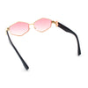 Womens Hipster Diamond Shape Luxury Fashion Metal Rim Sunglasses