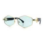 Womens Hipster Diamond Shape Luxury Fashion Metal Rim Sunglasses