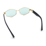 Womens Hipster Diamond Shape Luxury Fashion Metal Rim Sunglasses