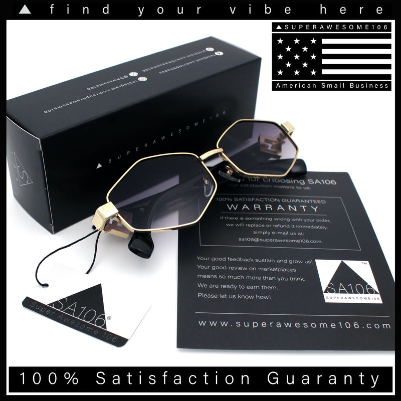Womens Hipster Diamond Shape Luxury Fashion Metal Rim Sunglasses
