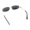 Rimless Narrow Rectangle Wrap Luxury Metal Rim Oversized Sunglasses