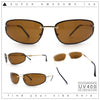 Rimless Narrow Rectangle Wrap Luxury Metal Rim Oversized Sunglasses