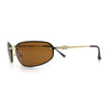 Rimless Narrow Rectangle Wrap Luxury Metal Rim Oversized Sunglasses