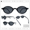 Hipster Snug Oval Round Thin Plastic Horn Rim Hustler Sunglasses