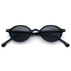 Hipster Snug Oval Round Thin Plastic Horn Rim Hustler Sunglasses