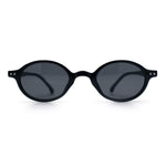 Hipster Snug Oval Round Thin Plastic Horn Rim Hustler Sunglasses