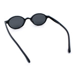 Hipster Snug Oval Round Thin Plastic Horn Rim Hustler Sunglasses