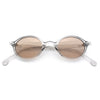 Hipster Snug Oval Round Thin Plastic Horn Rim Hustler Sunglasses