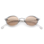 Hipster Snug Oval Round Thin Plastic Horn Rim Hustler Sunglasses