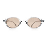 Hipster Snug Oval Round Thin Plastic Horn Rim Hustler Sunglasses
