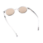 Hipster Snug Oval Round Thin Plastic Horn Rim Hustler Sunglasses