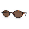 Hipster Snug Oval Round Thin Plastic Horn Rim Hustler Sunglasses