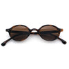 Hipster Snug Oval Round Thin Plastic Horn Rim Hustler Sunglasses