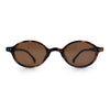 Hipster Snug Oval Round Thin Plastic Horn Rim Hustler Sunglasses