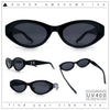 Womens Luxe Mod Fashion Oval Thick Plastic Sunglasses