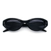 Womens Luxe Mod Fashion Oval Thick Plastic Sunglasses