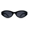 Womens Luxe Mod Fashion Oval Thick Plastic Sunglasses