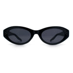 Womens Luxe Mod Fashion Oval Thick Plastic Sunglasses