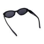 Womens Luxe Mod Fashion Oval Thick Plastic Sunglasses