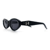 Womens Luxe Mod Fashion Oval Thick Plastic Sunglasses