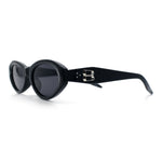 Womens Luxe Mod Fashion Oval Thick Plastic Sunglasses