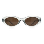 Womens Luxe Mod Fashion Oval Thick Plastic Sunglasses