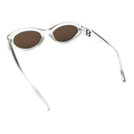 Womens Luxe Mod Fashion Oval Thick Plastic Sunglasses