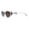Womens Luxe Mod Fashion Oval Thick Plastic Sunglasses