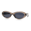 Womens Luxe Mod Fashion Oval Thick Plastic Sunglasses
