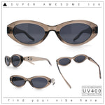 Womens Luxe Mod Fashion Oval Thick Plastic Sunglasses